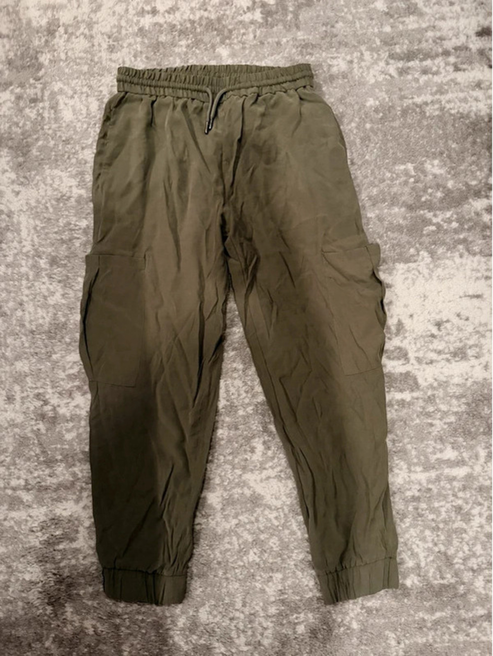Olive green cargo utility pants women size medium